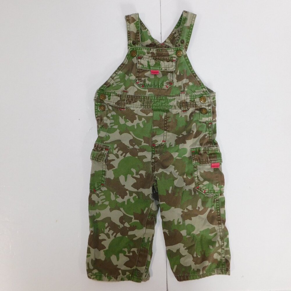 Please Mum Boys 12 - 18 Months Green Camo Camouflage  Overalls